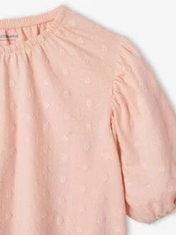 Blouse Pointelle Fille Rose Pâle - Vertbaudet -Petite Modeuse blouse pointelle fille 2