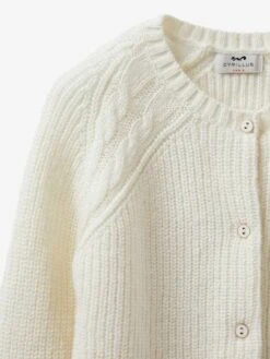 Cardigan Torsades Et Pointelle Fille CYRILLUS écru - Cyrillus 6 Cardigan Torsades Et Pointelle Fille CYRILLUS écru - Cyrillus -Petite Modeuse cardigan torsades et pointelle fille cyrillus 2