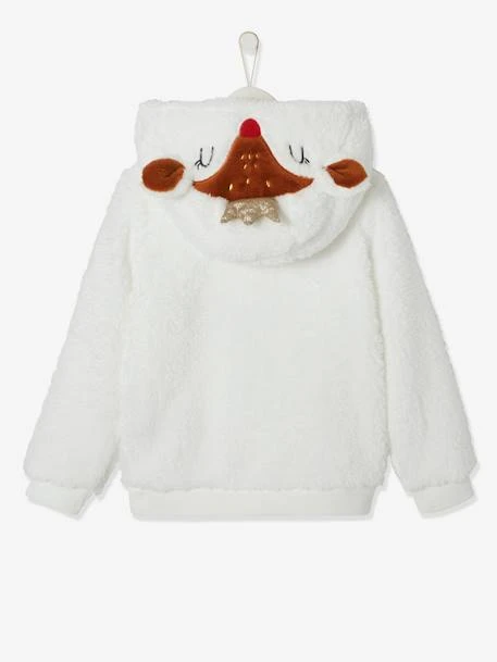 Coffret De Noël Fille Sweat à Capuche Biche Et Serre-tête Pailleté Ivoire - Vertbaudet 2 Coffret De Noël Fille Sweat à Capuche Biche Et Serre-tête Pailleté Ivoire - Vertbaudet – Image 2