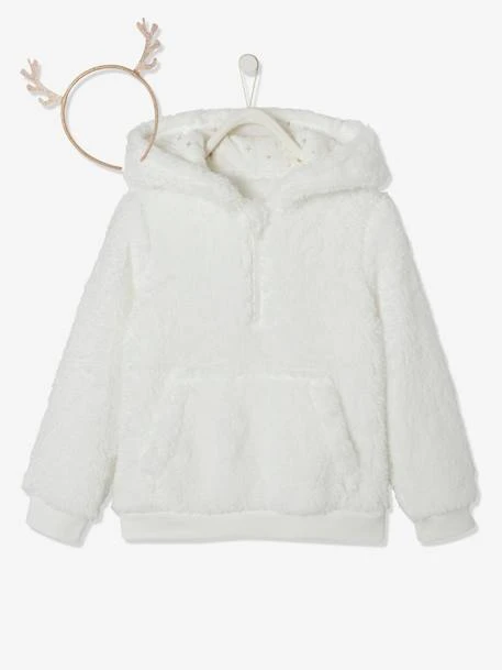 Coffret De Noël Fille Sweat à Capuche Biche Et Serre-tête Pailleté Ivoire - Vertbaudet 6 Coffret De Noël Fille Sweat à Capuche Biche Et Serre-tête Pailleté Ivoire - Vertbaudet – Image 6