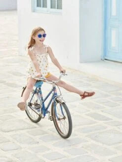 Débardeur à Smocks Imprimé Fille Rose Nude - Vertbaudet -Petite Modeuse debardeur a smocks imprime fille 3