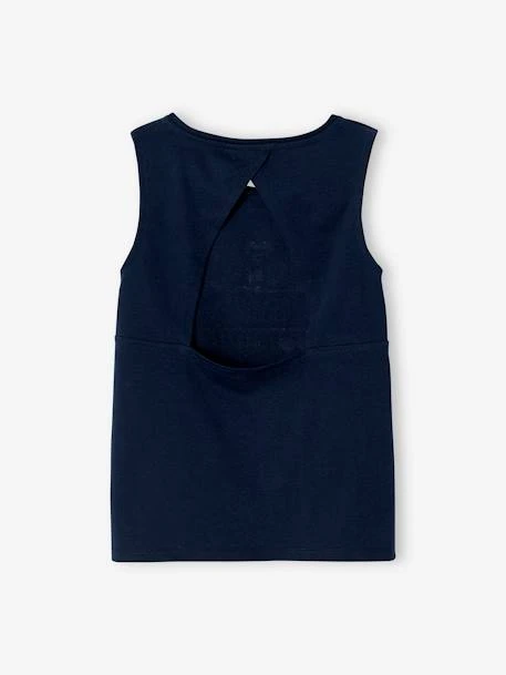 Débardeur Sport Dos Nu Fille Marine - Vertbaudet 2 Débardeur Sport Dos Nu Fille Marine - Vertbaudet – Image 2