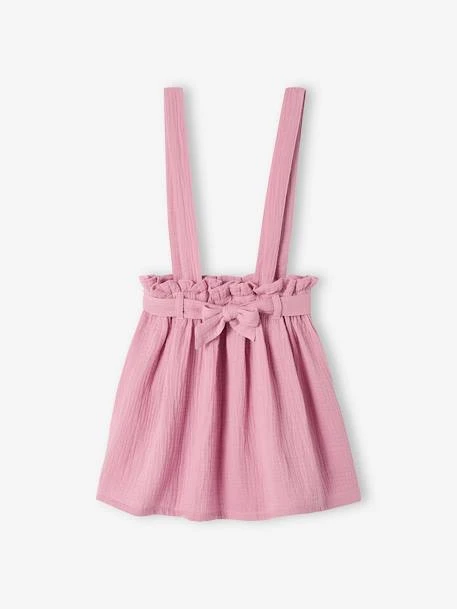 Ensemble Fille T-shirt à Volants Et Jupe à Bretelles En Gaze De Coton Lilas - Vertbaudet 3 Ensemble Fille T-shirt à Volants Et Jupe à Bretelles En Gaze De Coton Lilas - Vertbaudet – Image 3