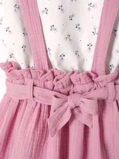 Ensemble Fille T-shirt à Volants Et Jupe à Bretelles En Gaze De Coton Lilas - Vertbaudet 11 Ensemble Fille T-shirt à Volants Et Jupe à Bretelles En Gaze De Coton Lilas - Vertbaudet -Petite Modeuse ensemble fille t shirt a volants et jupe a bretelles en gaze de coton 5