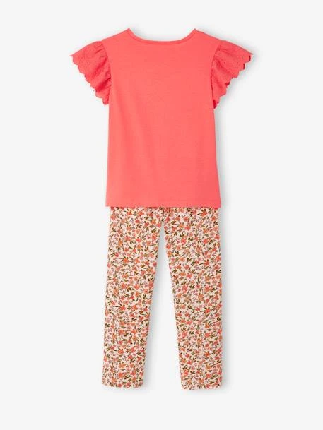 Ensemble T-shirt Noué Et Pantalon Fluide Imprimé Fille Vert émeraude - Vertbaudet 4 Ensemble T-shirt Noué Et Pantalon Fluide Imprimé Fille Vert émeraude - Vertbaudet – Image 4