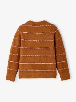 Gilet à Rayures Jacquard Détails En Fil Brillant Fille Havane - Vertbaudet 9 Gilet à Rayures Jacquard Détails En Fil Brillant Fille Havane - Vertbaudet -Petite Modeuse gilet a rayures jacquard details en fil brillant fille 3