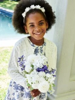 Gilet Boléro En Maille Pointelle Fille écru - Vertbaudet -Petite Modeuse gilet bolero en maille pointelle fille 5