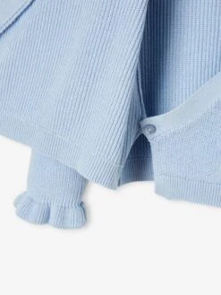 Gilet Cache-coeur Fille Bleu Ciel - Vertbaudet -Petite Modeuse gilet cache coeur fille 3