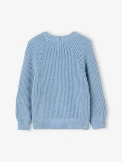 Gilet Col V Fille En Côtes Anglaises Rose Blush - Vertbaudet -Petite Modeuse gilet col v fille en cotes anglaises 4