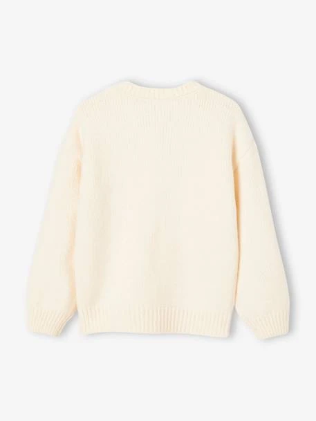 Gilet Forme Loose Patch Fleur Irisé Fille Parme - Vertbaudet 3 Gilet Forme Loose Patch Fleur Irisé Fille Parme - Vertbaudet – Image 3