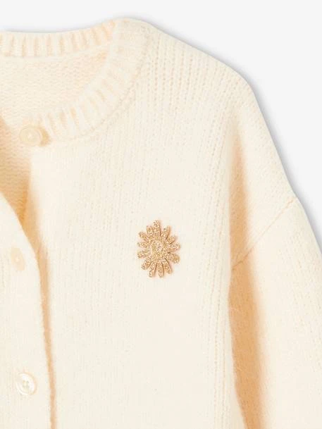 Gilet Forme Loose Patch Fleur Irisé Fille Parme - Vertbaudet 4 Gilet Forme Loose Patch Fleur Irisé Fille Parme - Vertbaudet – Image 4