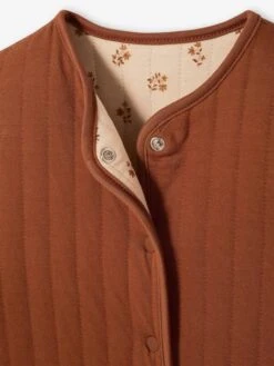 Gilet Quilté Réversible Fille Gris Ardoise - Vertbaudet -Petite Modeuse gilet quilte reversible fille 3