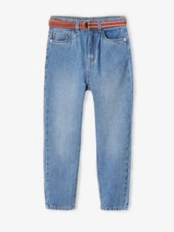 Jean Forme Balloon Fille Denim Stone - Vertbaudet -Petite Modeuse jean forme balloon fille 2