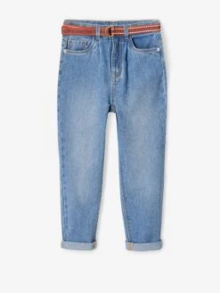 Jean Forme Balloon Fille Denim Stone - Vertbaudet -Petite Modeuse jean forme balloon fille 3
