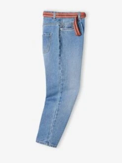 Jean Forme Balloon Fille Denim Stone - Vertbaudet -Petite Modeuse jean forme balloon fille 4