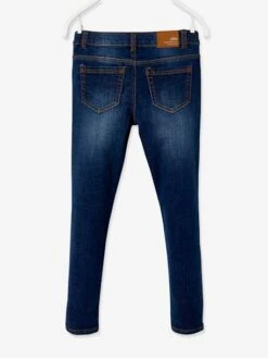 Jean Slim Brodé MorphologiK Fille Tour De Hanches FIN Denim Brut - Vertbaudet -Petite Modeuse jean slim brode morphologik fille tour de hanches fin 3