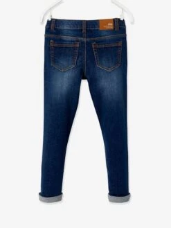 Jean Slim Brodé MorphologiK Fille Tour De Hanches FIN Denim Brut - Vertbaudet -Petite Modeuse jean slim brode morphologik fille tour de hanches fin 4