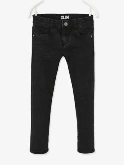 Jean Slim MorphologiK "waterless" Fille Tour De Hanches LARGE Denim Black - Vertbaudet -Petite Modeuse jean slim morphologik waterless fille tour de hanches large 2