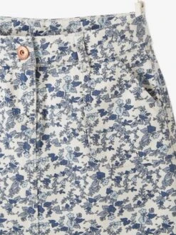Jupe à Fleurs Fille Beige Imprimé - Vertbaudet -Petite Modeuse jupe a fleurs fille 2