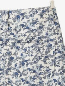 Jupe à Fleurs Fille Beige Imprimé - Vertbaudet -Petite Modeuse jupe a fleurs fille 4
