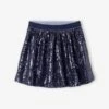 Jupe à Sequins Fille Marine - Vertbaudet