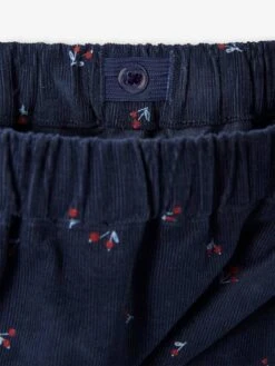 Jupe à Volant En Velours Fille Encre Imprimé - Vertbaudet -Petite Modeuse jupe a volant en velours fille 3