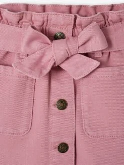 Jupe Droite Style Paperbag Fille Mauve - Vertbaudet -Petite Modeuse jupe droite style paperbag fille 2