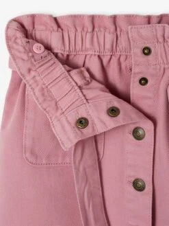 Jupe Droite Style Paperbag Fille Mauve - Vertbaudet -Petite Modeuse jupe droite style paperbag fille 3