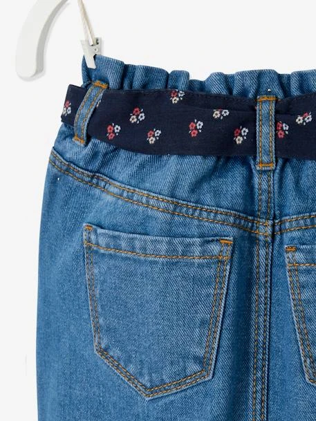 Jupe En Jean Taille "paperbag" Fille Stone - Vertbaudet 5 Jupe En Jean Taille "paperbag" Fille Stone - Vertbaudet – Image 5