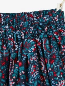 Jupe Imprimée Fleurs Fille Détails Fils Brillants Marine Imprimé - Vertbaudet -Petite Modeuse jupe imprimee fleurs fille details fils brillants 4