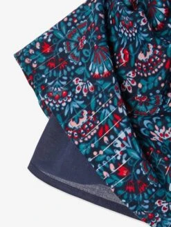 Jupe Imprimée Fleurs Fille Détails Fils Brillants Marine Imprimé - Vertbaudet -Petite Modeuse jupe imprimee fleurs fille details fils brillants 5