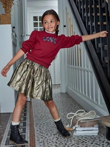 Jupe Lamée Fille Or - Vertbaudet 2 Jupe Lamée Fille Or - Vertbaudet – Image 2