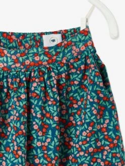 Jupe Longue à Volant Bleu Canard Imprimé - Vertbaudet 8 Jupe Longue à Volant Bleu Canard Imprimé - Vertbaudet -Petite Modeuse jupe longue a volant 3