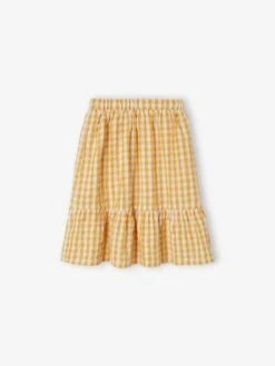 Petite Modeuse -Petite Modeuse jupe mi longue a carreaux vichy fille 1