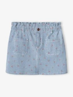 Jupe Rayée Fille Rayé Bleu - Vertbaudet