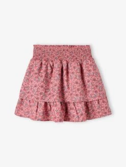 Jupe-short Volantée Fille Blanc Imprimé - Vertbaudet -Petite Modeuse jupe short volantee fille 4