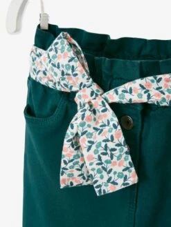 Jupe Style "paperbag" Fille Ceinture Foulard Fleurie Rose - Vertbaudet -Petite Modeuse jupe style paperbag fille ceinture foulard fleurie 5