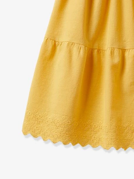 Jupon Brodé Fille CYRILLUS Jaune Ocre - Cyrillus 3 Jupon Brodé Fille CYRILLUS Jaune Ocre - Cyrillus – Image 3