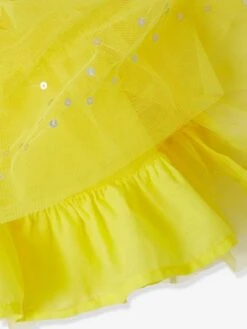 Jupon En Tulle à Sequins Jaune Clair - Vertbaudet -Petite Modeuse jupon en tulle a sequins 4
