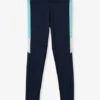 Legging Fille Bandes Color-block. Encre - Vertbaudet