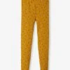 Legging Imprimé En Maille Côtelée Fille Curry - Vertbaudet