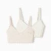 Lot De 2 Brassières Coeurs Fille Lilas - Vertbaudet
