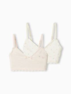 Lot De 2 Brassières Coeurs Fille Lilas - Vertbaudet