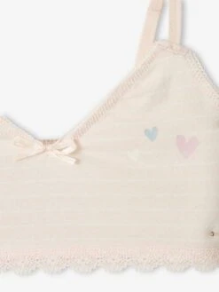 Lot De 2 Brassières Coeurs Fille Lilas - Vertbaudet -Petite Modeuse lot de 2 brassieres coeurs fille 4
