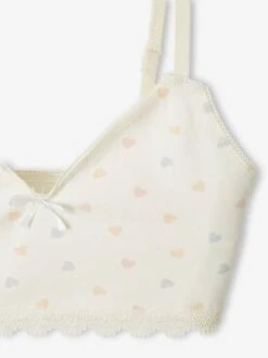 Lot De 2 Brassières Coeurs Fille Lilas - Vertbaudet -Petite Modeuse lot de 2 brassieres coeurs fille 5