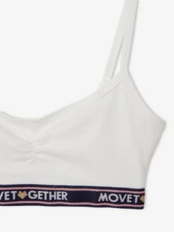 Lot De 2 Brassières Unies Fille Lot Blanc Et Bleu - Vertbaudet -Petite Modeuse lot de 2 brassieres unies fille 4