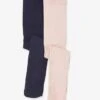 Lot De 2 Collants "étoiles" Fille En Polyamide Lot Encre - Vertbaudet