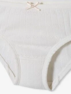 Lot De 2 Culottes En Maille Ajourée Fille Lot Ivoire - Vertbaudet -Petite Modeuse lot de 2 culottes en maille ajouree fille 4