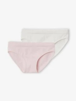 Lot De 2 Culottes Fille Microfibre Lot Camaieu Rose - Vertbaudet