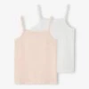 Lot De 2 Débardeurs Fille Unis Lot Camaieu Rose - Vertbaudet